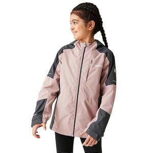 Regatta Childrens/Kids Calderdale II Waterproof Jacket / Dusky Rose/Seal Grey
